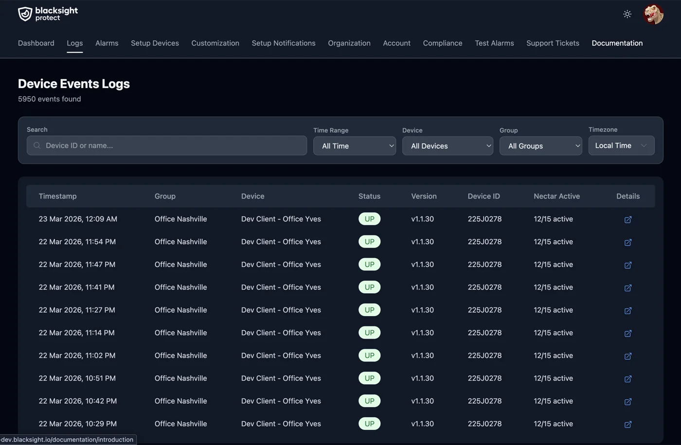 Real-time security monitoring